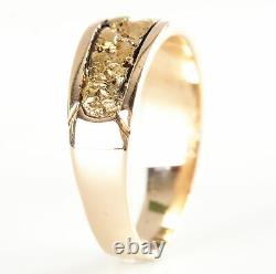 14k & 22k Yellow Gold Men's Natural Nugget Style Ring 5.85g Size 9.5