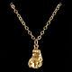14k & 24k Yellow Gold Natural Nugget Pendant With 16 Chain 6.9g
