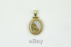 14k Yellow Gold Bezel Pendant with Natural Nuggets