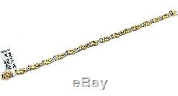 14k Yellow Gold Diamond Nugget Bracelet 8 6.3mm 16.3 grams