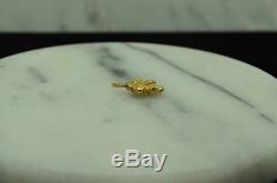 14k Yellow Gold Natural Gold Nugget Pendant Charm -small