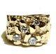 14k Yellow Gold. 79ct Vs1 H Diamond Cluster Nugget Womens Ring 11g Estate