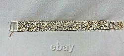 14kt Yellow Gold and Diamond 1/2 x 8 3/4 Nugget Bracelet