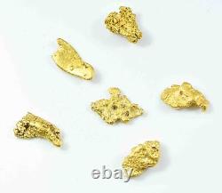 #15 Lot Of 6 Natural Gold Australian Nuggets 3.19 Total Grams