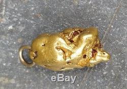 16.32 gram Solid Natural Specimen Gold Nugget 22kt or higher with pendant fixing