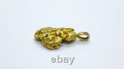 18 to 22K Natural Yellow Gold Nugget Pendant