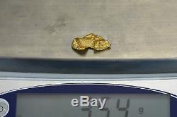 #183 Alaskan-Yukon BC Natural Gold Nugget 3.54 Grams Genuine