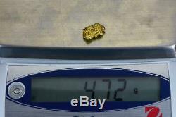 #187A Alaskan BC Natural Gold Nugget 4.72 Grams Genuine