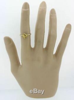 1880s Antique Victorian Estate Solid 22k Yellow Gold Natural Gold Nugget Ring