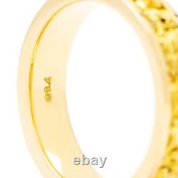 18ct Yellow Gold Natural Nugget Ring with Valuation Size W 1/2