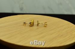 18k-20k Natural Alaska Gold Nugget Stud Earrings 1.8 Grams