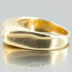 1980's Vintage Retro 14K Yellow Gold Natural Gold Nugget Gents Ring Size 10