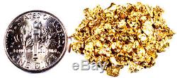 2.000 Grams Alaskan Yukon Bc Natural Pure Gold Nuggets #10 Mesh Free Shipping