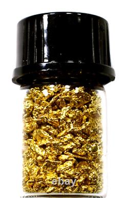 2.000 Grams Alaskan Yukon Bc Natural Pure Gold Nuggets #12 Mesh W Bottle (#b120)