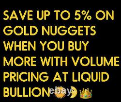 2.000 Grams Alaskan Yukon Bc Natural Pure Gold Nuggets #6 Mesh W Bottle (bg600)