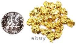 2.500 Grams Alaskan Yukon Bc Natural Pure Gold Nuggets #4 Mesh