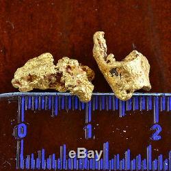 2 genuine, natural Australian Gold Nuggets 3.35 grams