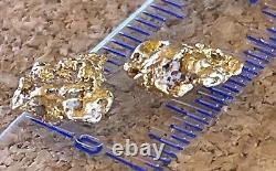 2 genuine, natural, Australian gold nuggets 1.35 gram