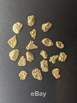 20 Grams Alaskan-Yukon BC Natural Gold Nuggets #4 Mesh (NO RESERVE)