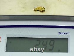 #201 Alaskan BC Natural Gold Nugget 2.49 Grams Genuine