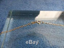 20K Natural Gold Nugget Pendant on Vintage 375 Uno A Erre 20 Chain