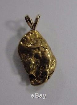20k Yellow Gold Natural Gold Nugget Placer Pendant Jewelry #LC-PGN20K