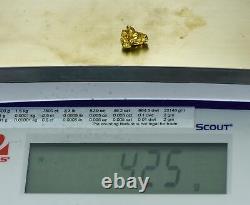 #228 Alaskan BC Natural Gold Nugget 4.25 Grams Genuine