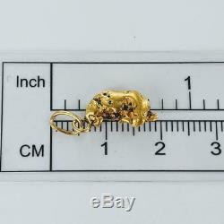 22K Natural Gold Nugget Charm Pendant (GR1042010)