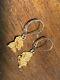 22k Yellow African Gold Natural Placer Nugget Earrings 4.20 Grams Total