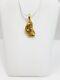 22k Solid Yellow Gold Natural Nugget Pendant (9105)