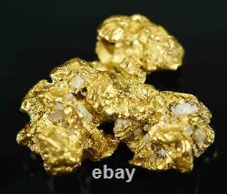 #24 Australian Natural Gold Nugget With Quartz Weighs 2.19 Grams