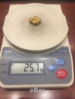 24ct (. 999 Pure Gold) Australian Natural Nugget. Weigh 25.7gr