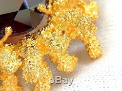 $25000 Gia 32.22ct Natural Spessartite Garnet 3d Ocean Coral / Rough Nugget Pin