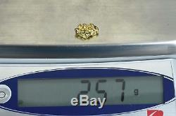 #257 Alaskan-Yukon BC Natural Gold Nugget 2.57 Grams Genuine
