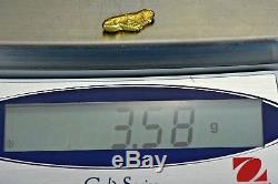#267 Alaskan BC Natural Gold Nugget 3.58 Grams Genuine