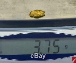 #273 Alaskan BC Natural Gold Nugget 3.75 Grams Genuine