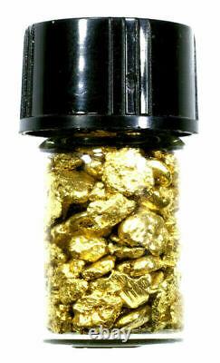 3.000 Grams Alaskan Yukon Bc Natural Pure Gold Nuggets #8 Mesh W Bottle (#b800)
