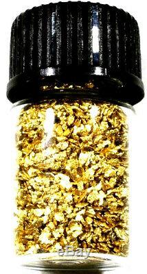 3.000 Grams Alaskan Yukon Bc Natural Pure Gold Nuggets Mesh #30 W Bottle (#b300)
