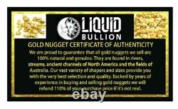 3.121 Grams Australian Natural Pure Gold Nugget Genuine 94-98% Pure (#au802)