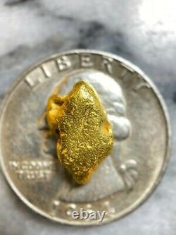 3.407 Grams Beautiful Alaskan Natural Placer Gold Nugget Free Shipping! #A2835