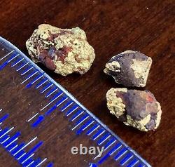 3 genuine, natural, Australian gold hematite nuggets 2.64 gram gross weight