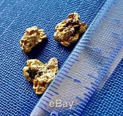 3 genuine, natural, Australian gold nugget 4.25 gram gross