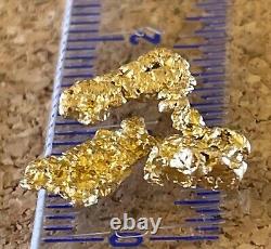 3 genuine, natural, Australian gold nuggets 1.87 gram