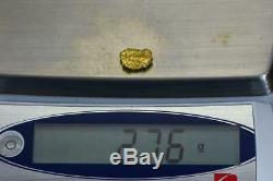 #306 Alaskan BC Natural Gold Nugget 2.76 Grams Genuine