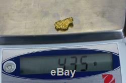 #309 Alaskan BC Natural Gold Nugget 4.35 Grams Genuine