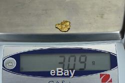 #313 Alaskan-Yukon BC Natural Gold Nugget 3.09 Grams Genuine