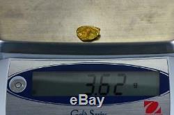 #314 Alaskan BC Natural Gold Nugget 3.62 Grams Genuine
