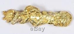 32mm Long Solid Coarse Natural Gold Nugget 6.42g