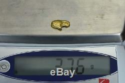 #346 Alaskan-Yukon BC Natural Gold Nugget 3.76 Grams Genuine