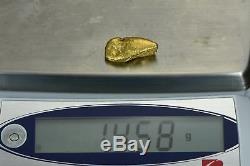 #376 Alaskan BC Natural Gold Nugget 14.58 Grams Genuine